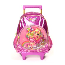 Wholesale LED Kids School Bag 3D Cartoon Trolley Backpack Bags With Wheels